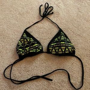 Neon Aztec Bikini Top